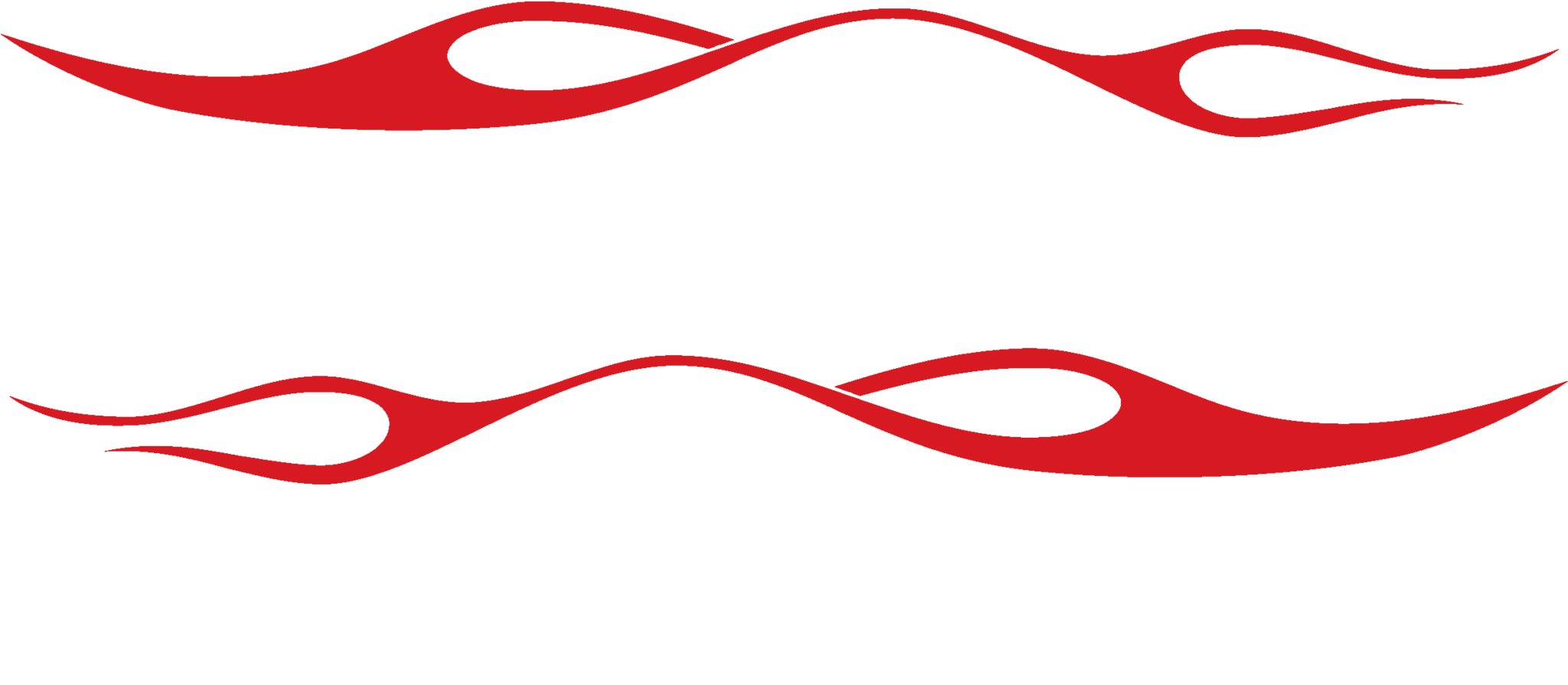 Flames Vinyl Graphic Decal Sticker Clipart (2048x1062), Png Download