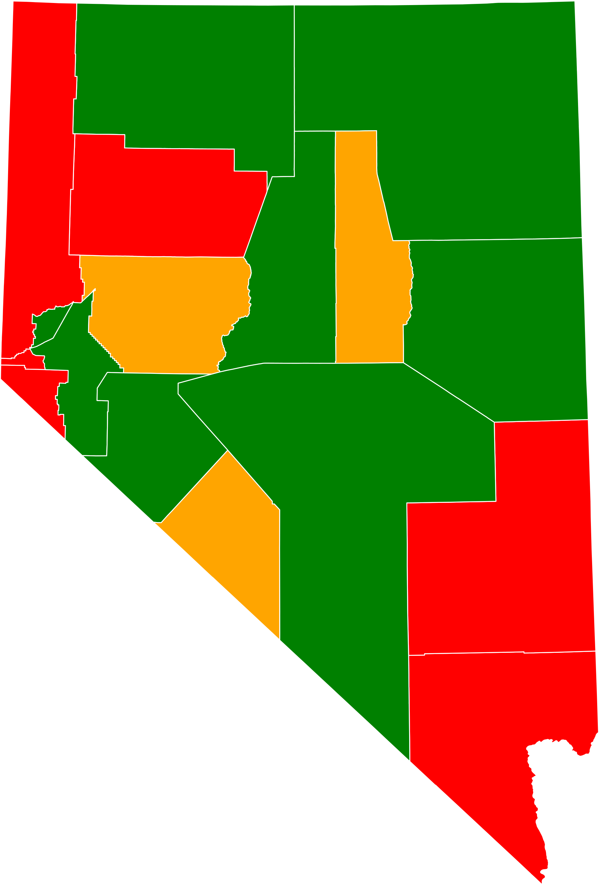 Open - Nevada Legal Prostitution Map Clipart (2000x2960), Png Download