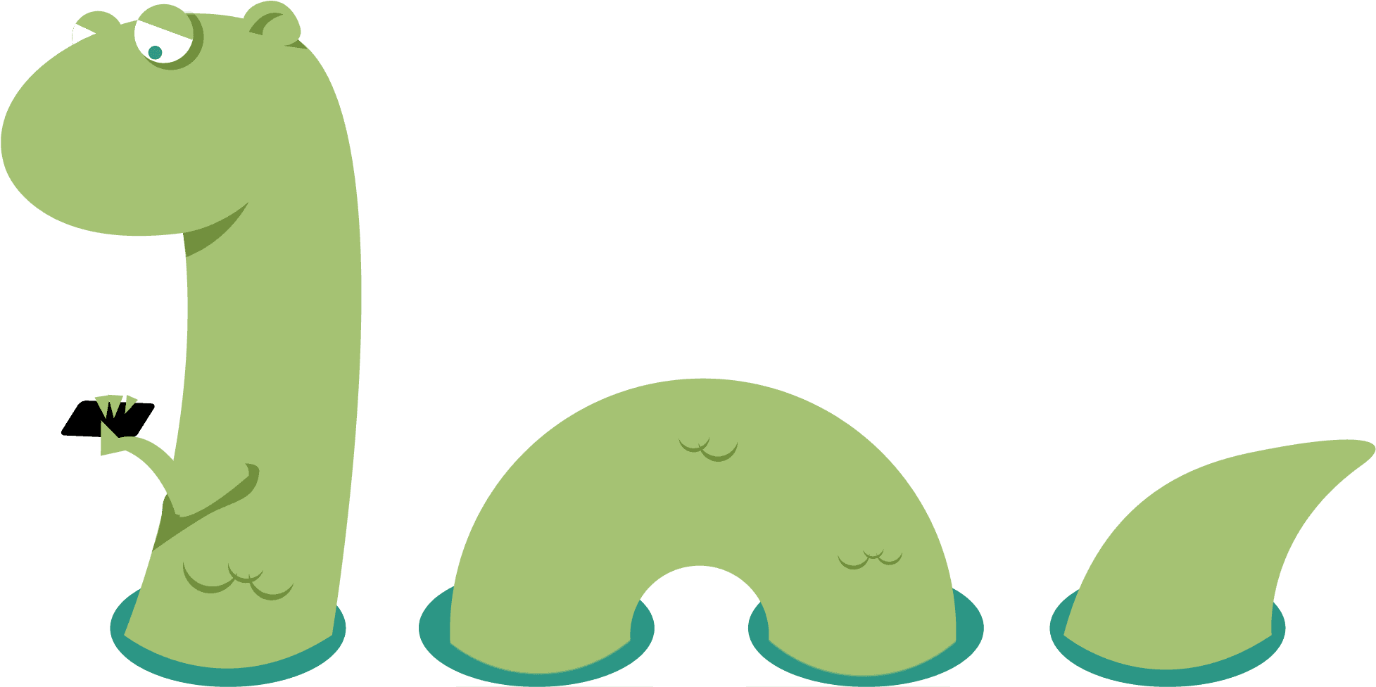 Nessie Pond - Nessie Png Clipart (2000x980), Png Download