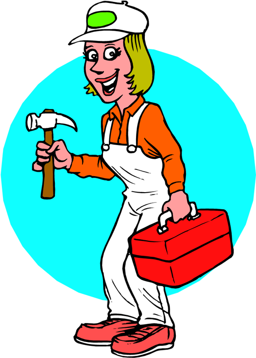 Woman Carpenter Clipart - Png Download (537x750), Png Download