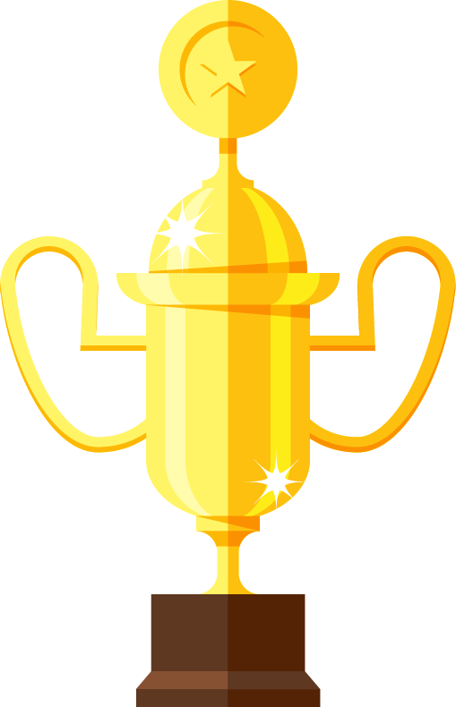 Golden Award - Trophy Clipart (509x790), Png Download