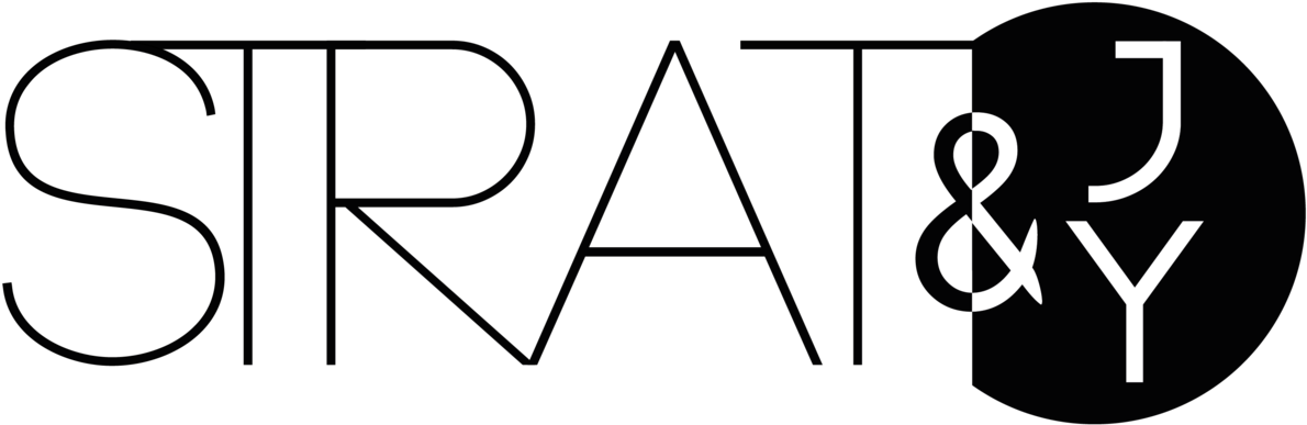 Logo Strat&jy Final-300dpi - Line Art Clipart (1280x479), Png Download