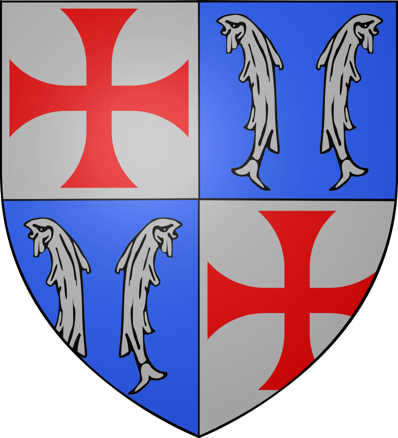 André De Montbard - Knights Templar Arms Jacques De Molay Clipart (800x880), Png Download