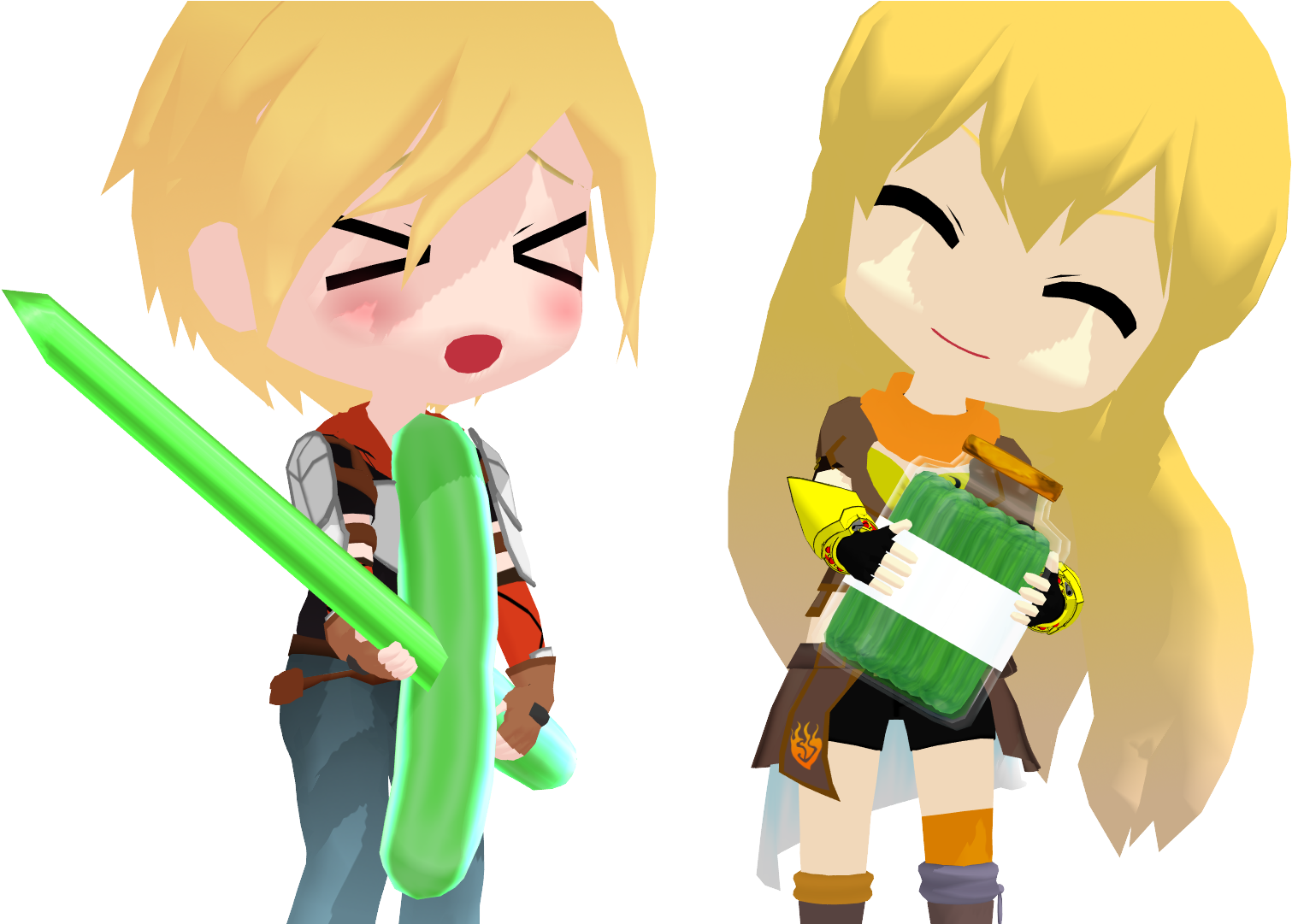 Pickled Cucumber Sword Art Jar Chibi Clipart (1511x1081), Png Download