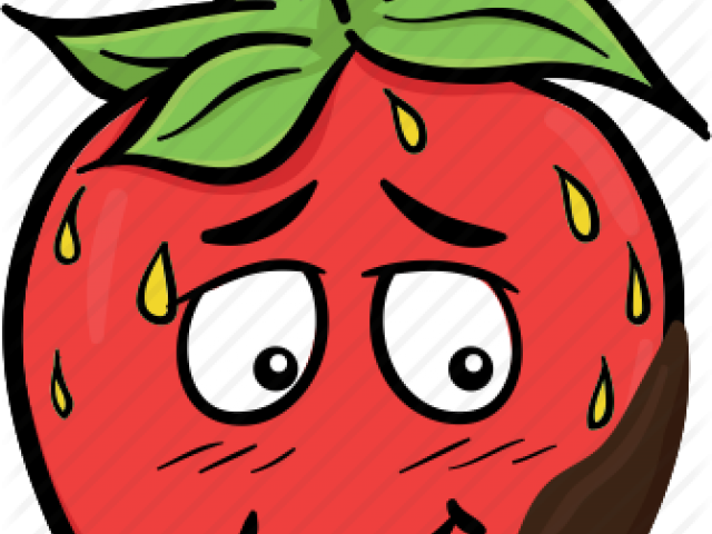 Strawberry Clipart Emoji - Crazy Strawberry - Png Download (640x480), Png Download