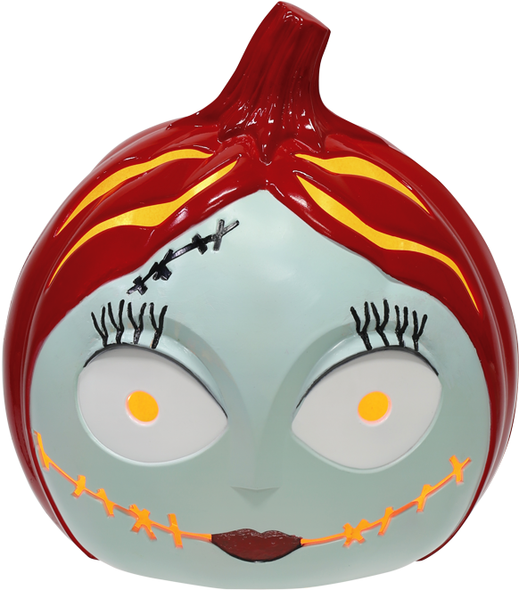 Sally - Nightmare Before Christmas Light Up Pumpkin Clipart (650x754), Png Download
