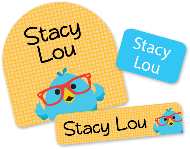 Tweet Bird Labels With Glasses Clipart (800x800), Png Download