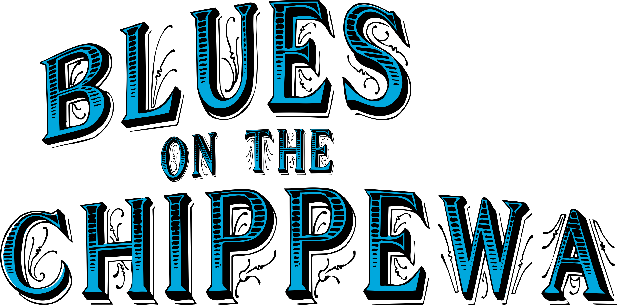 Original Blues On The Chippewa Logo Clipart (2500x1237), Png Download