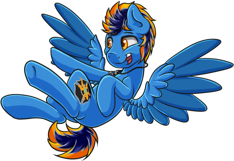 Blues4th, Flying, Jewelry, Male, Necklace, Oc, Oc - Illustration Clipart (1280x832), Png Download