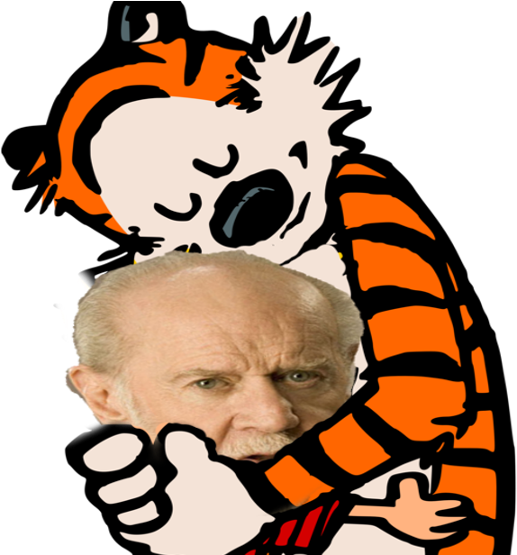 Carlin And Hobbes - Calvin And Hobbes Png Clipart (615x615), Png Download