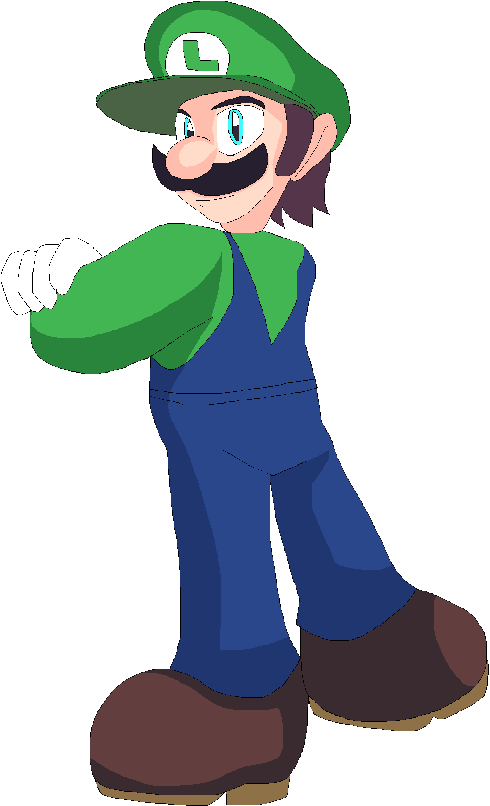 Luigi - Cartoon Clipart (965x1586), Png Download