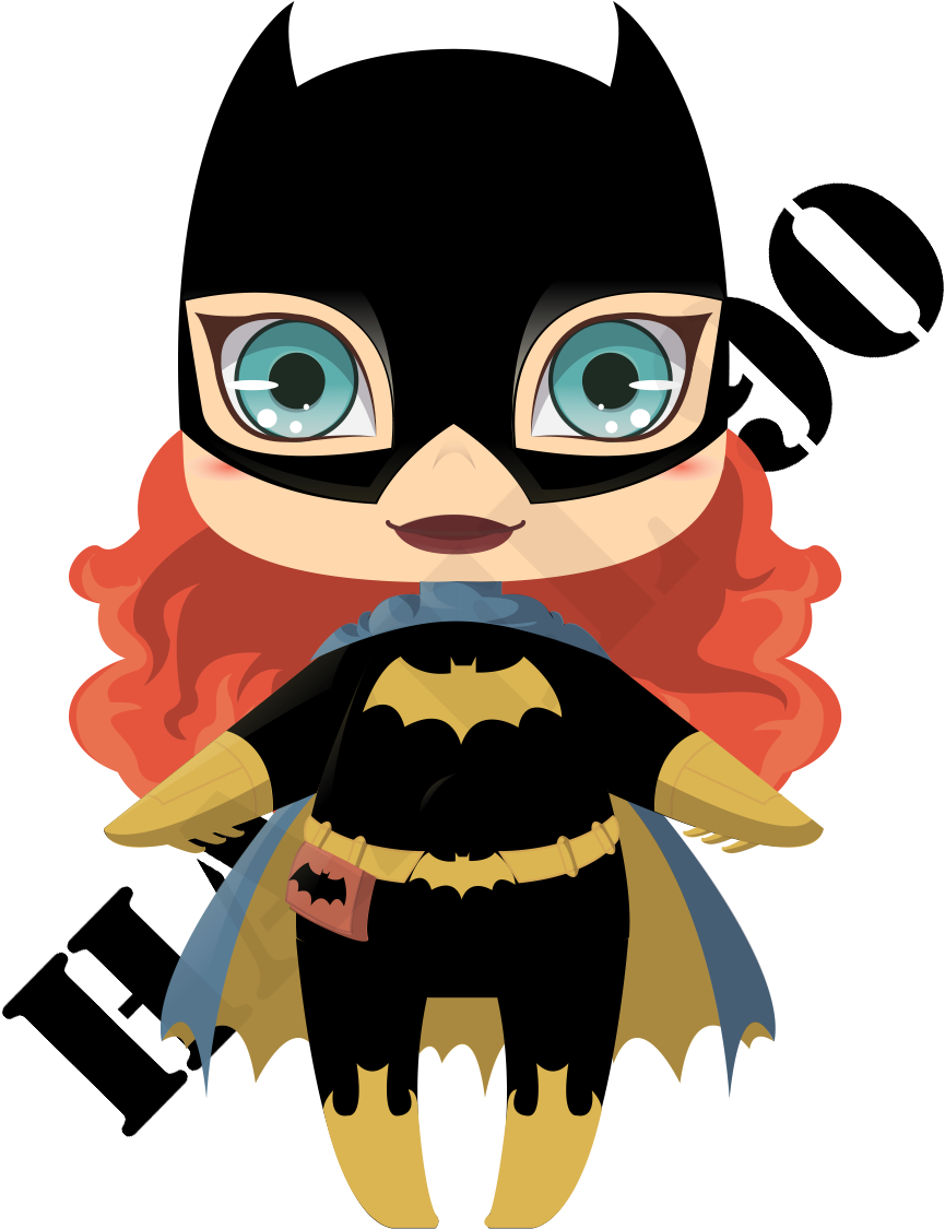 Catwoman Clipart Female - Batgirl Chibi Png Transparent Png (1004x1181), Png Download