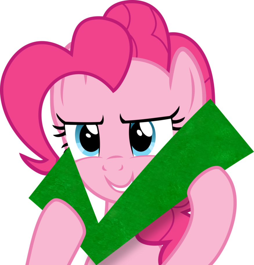 Ponies Are Cancer - Mlp Pinkie Pie Serious Clipart (875x913), Png Download