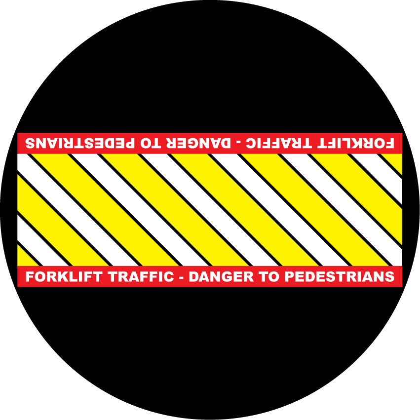Forklift Caution - Circle Clipart (851x851), Png Download