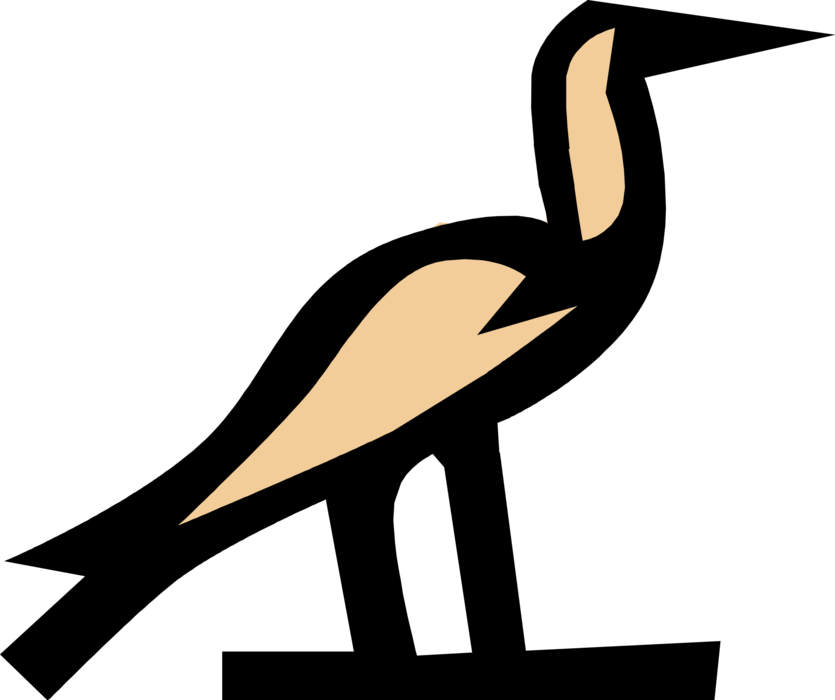 Vector Illustration Of Ancient Egyptian Bird Hieroglyphic Clipart (835x700), Png Download