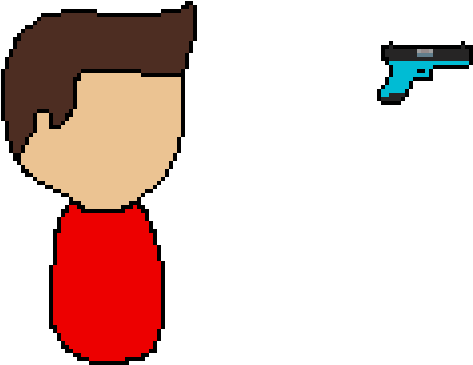 Glock And Character For Game - Cartoon Clipart (1024x576), Png Download