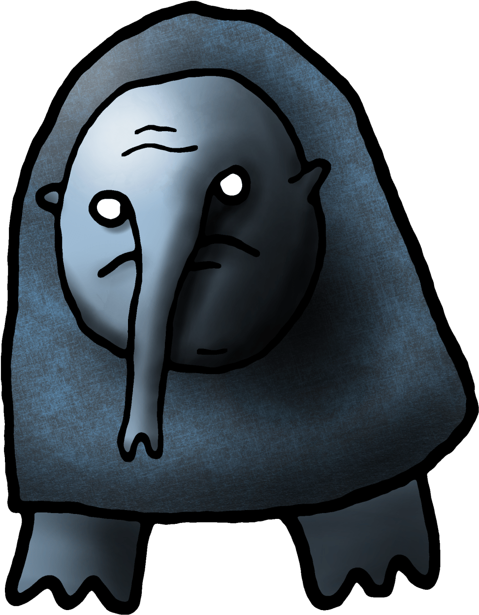 Elephant Monk - Cartoon Clipart (1280x1280), Png Download