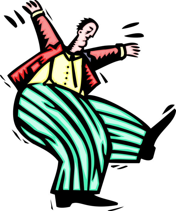 Vector Illustration Of Businessman Celebrates Reaching Clipart (585x700), Png Download