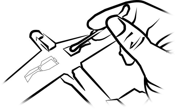 Use A Wet Cotton Swab To Compact The Tissue Until It - Line Art Clipart (727x450), Png Download