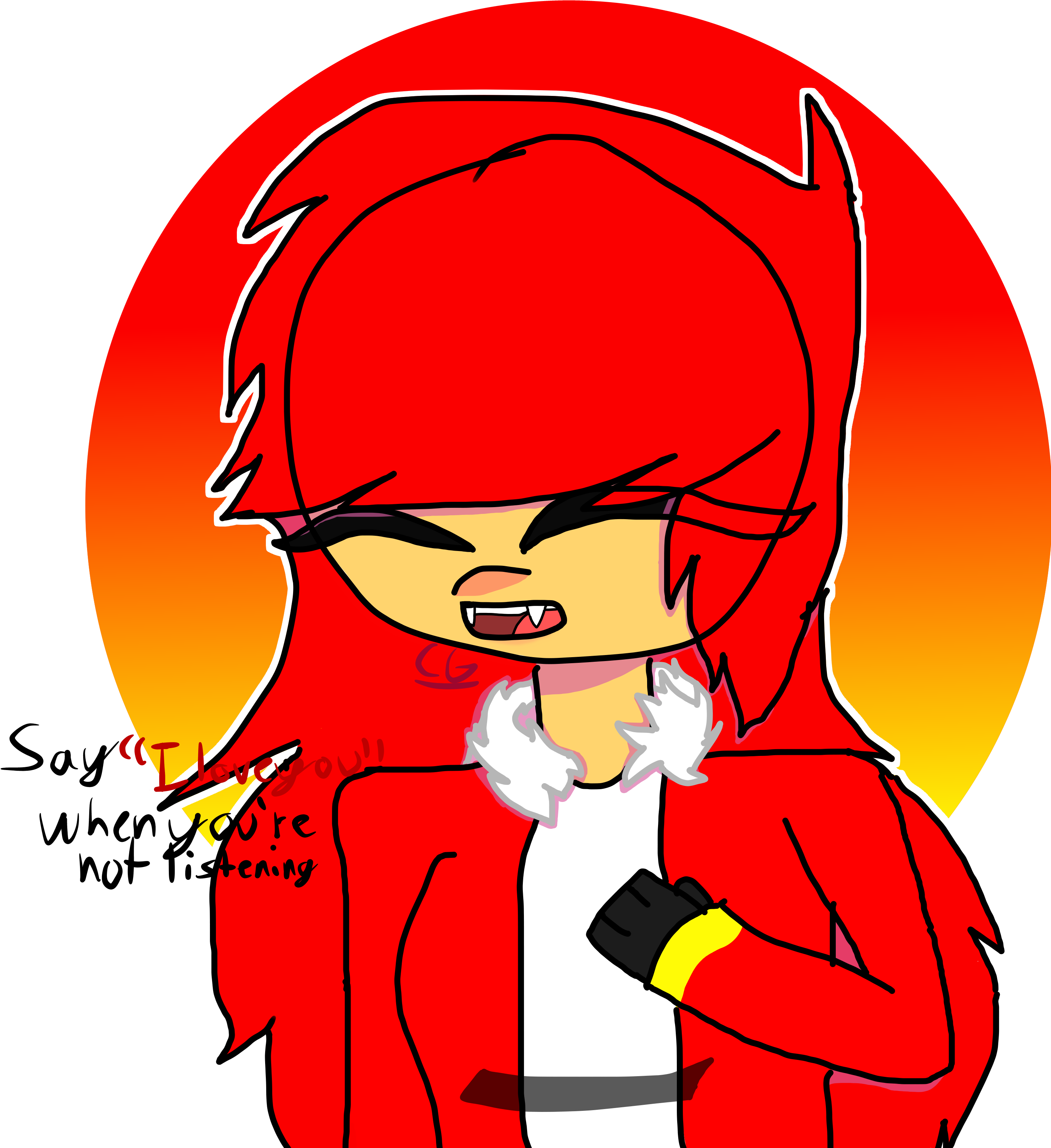 Say "i Love You" When You're Not Listening - Cartoon Clipart (3000x3444), Png Download