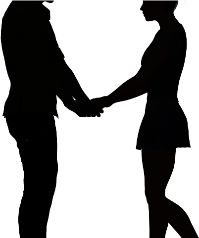 People Clipart Broken Hearted - People Love Silhouette Art - Png Download (640x480), Png Download