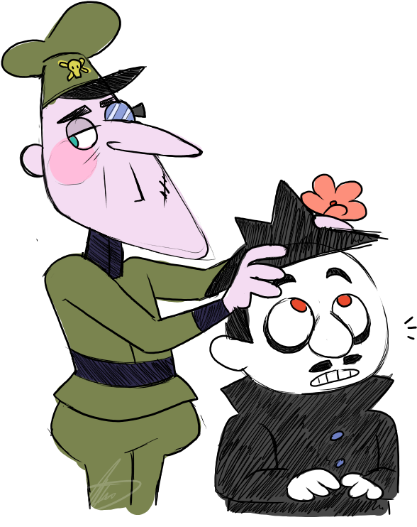 “requested By @gargasexual, Fl Giving Boris A Flower - Cartoon Clipart (700x800), Png Download