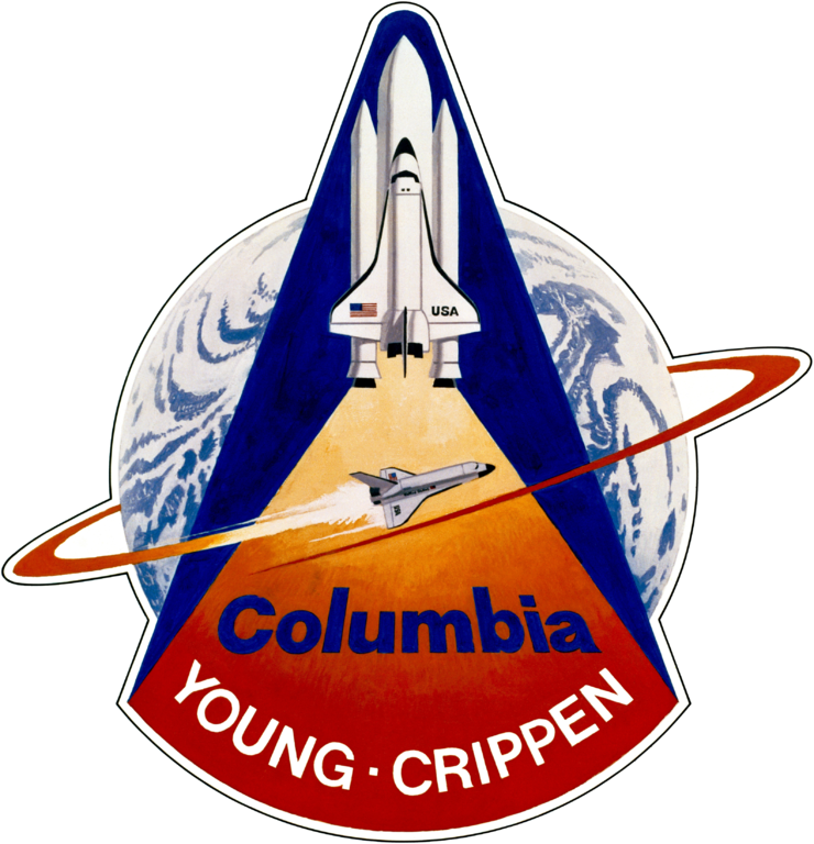 Sts 1 Patch - Sts 1 Mission Patch Clipart (740x768), Png Download