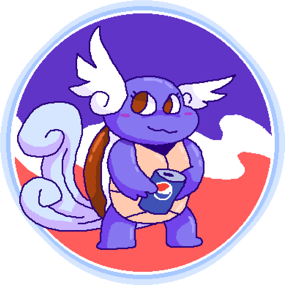 Pepsi The Wartortle - Cartoon Clipart (1200x1200), Png Download