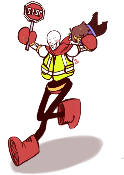 ✢ Elementary School Crossing Guard Papyrus For The - Cartoon Clipart (500x667), Png Download