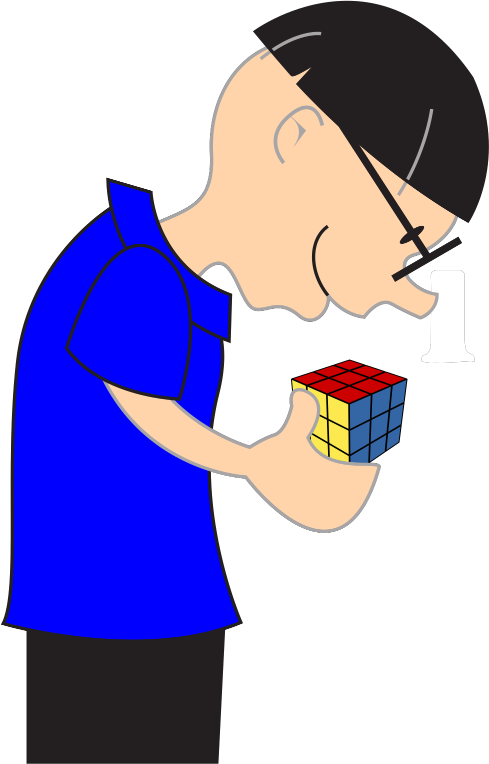 Boy Man Cube - Clipart Microscope - Png Download (821x1280), Png Download