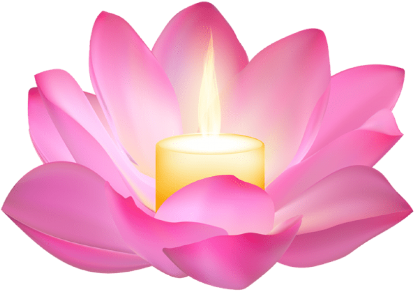 Free Png Download Lotus Candle Clipart Png Photo Png - Pink Candle Png Transparent Png (850x594), Png Download