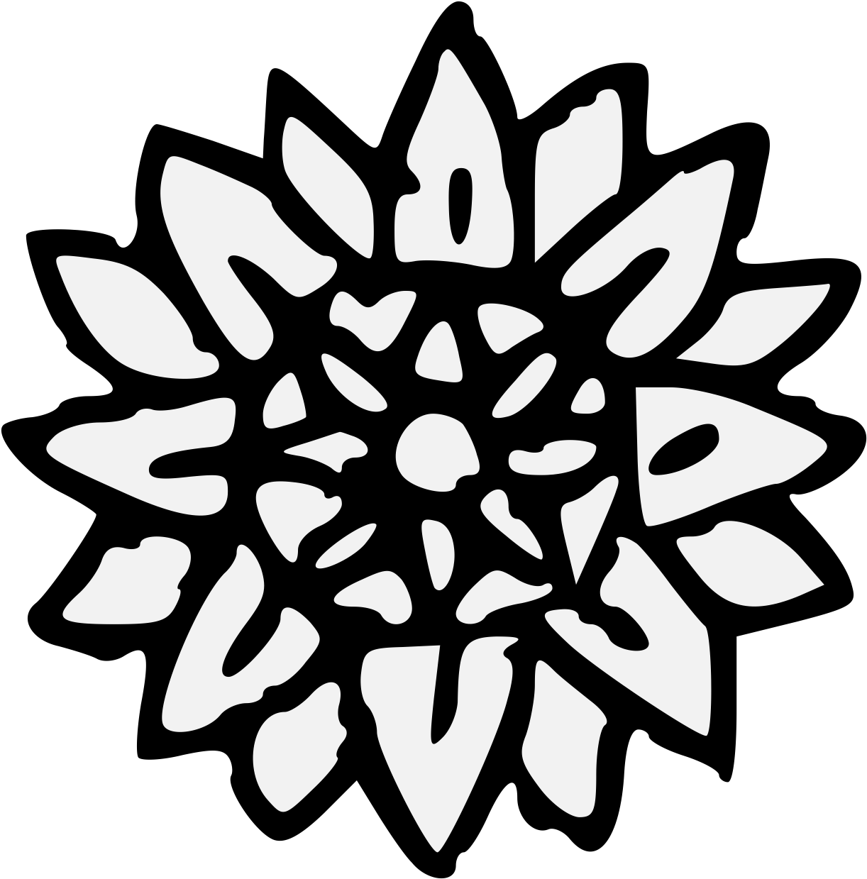 Pdf - Sunflower Cartoon Black And White Clipart (1237x1256), Png Download