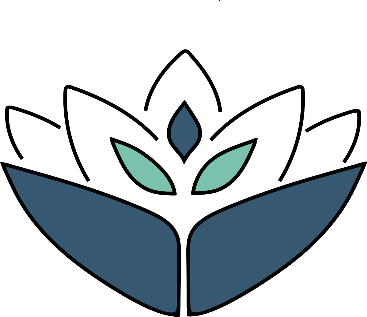 Blue Lotus Yoga - Emblem Clipart (1275x1650), Png Download