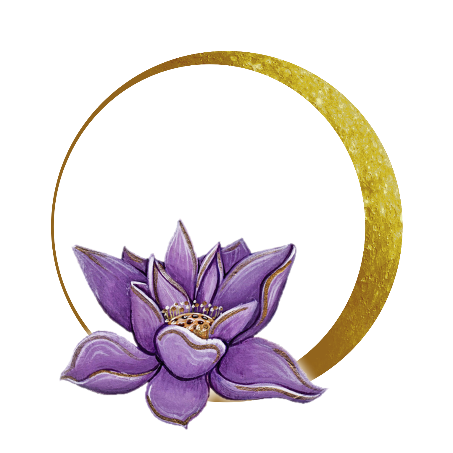 Moon And Lotus Clipart (1547x1547), Png Download