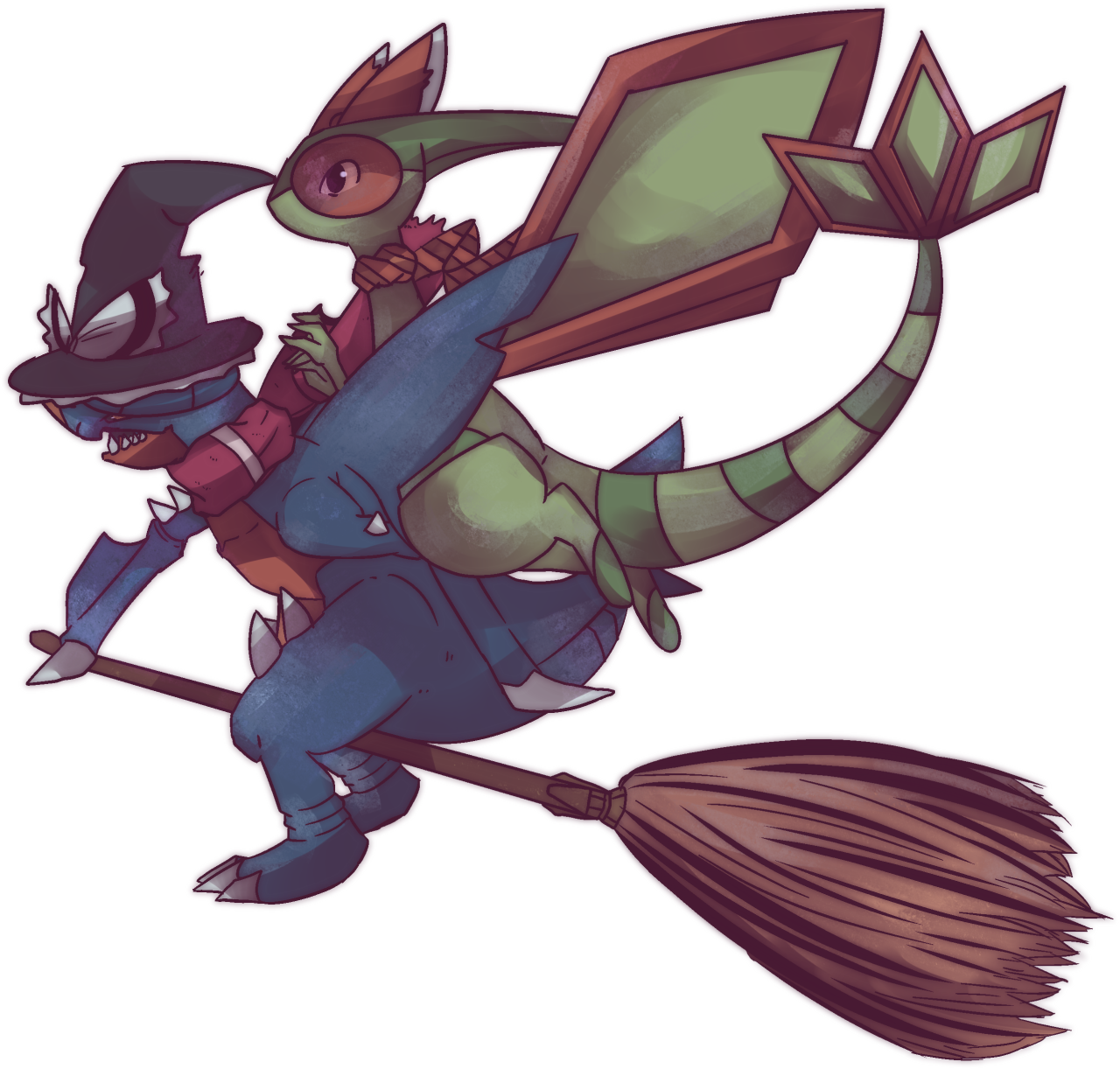 Pokémon X And Y Fictional Character Cartoon Mythical - Flygon X Garchomp Clipart (1280x1222), Png Download