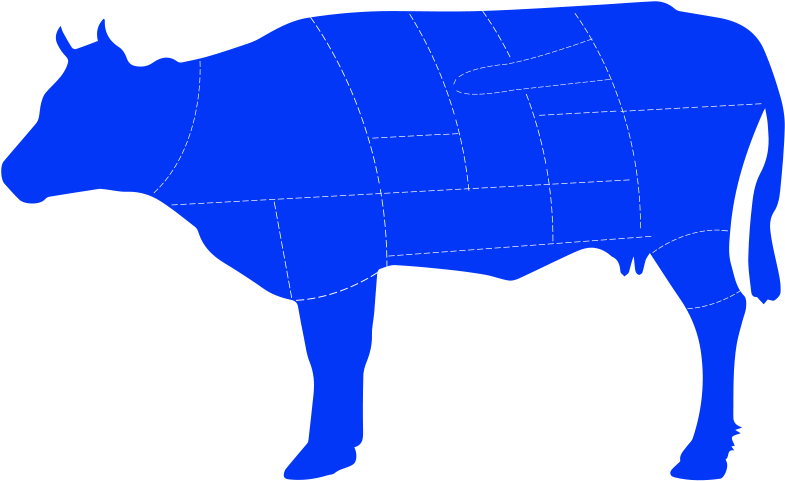 Calf Meat - Tuinposter Tekst Zwart Wit Clipart (1057x565), Png Download