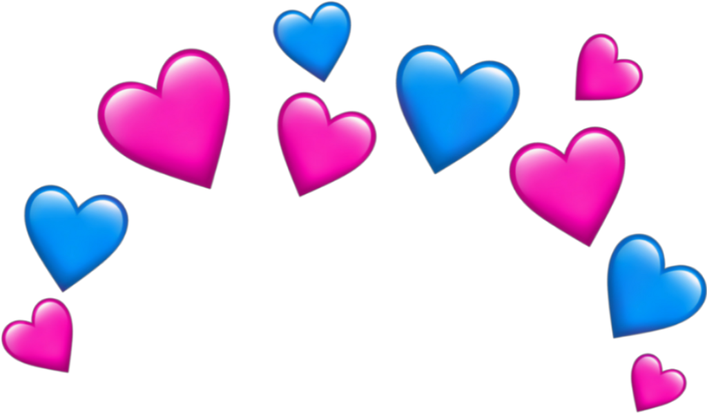 Hashtag Sticker - Heart Emoji Crown Clipart (1024x599), Png Download