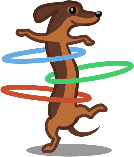 Hula Hoop - Weenie Dogs Lover Animated Clipart (618x618), Png Download