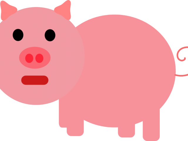 Five Clipart Sideways - Pig Clip Art - Png Download (640x480), Png Download