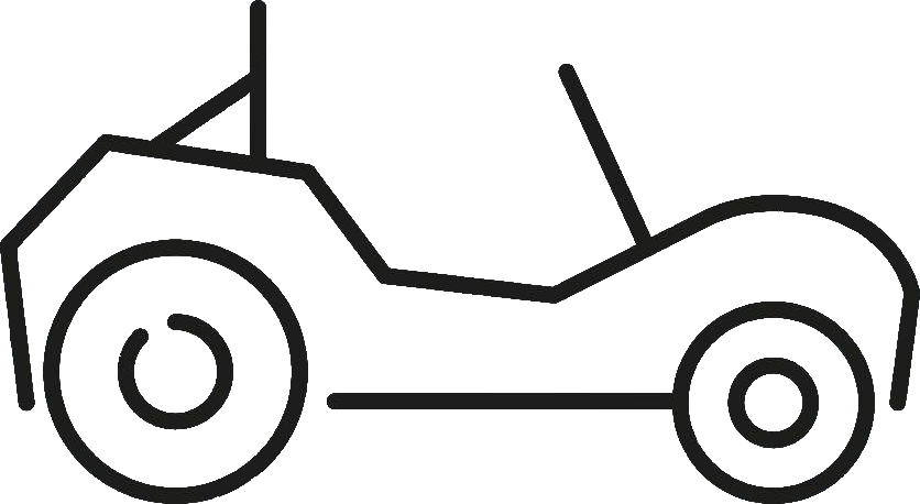 Icona Dune Buggy - Line Art Clipart (836x458), Png Download