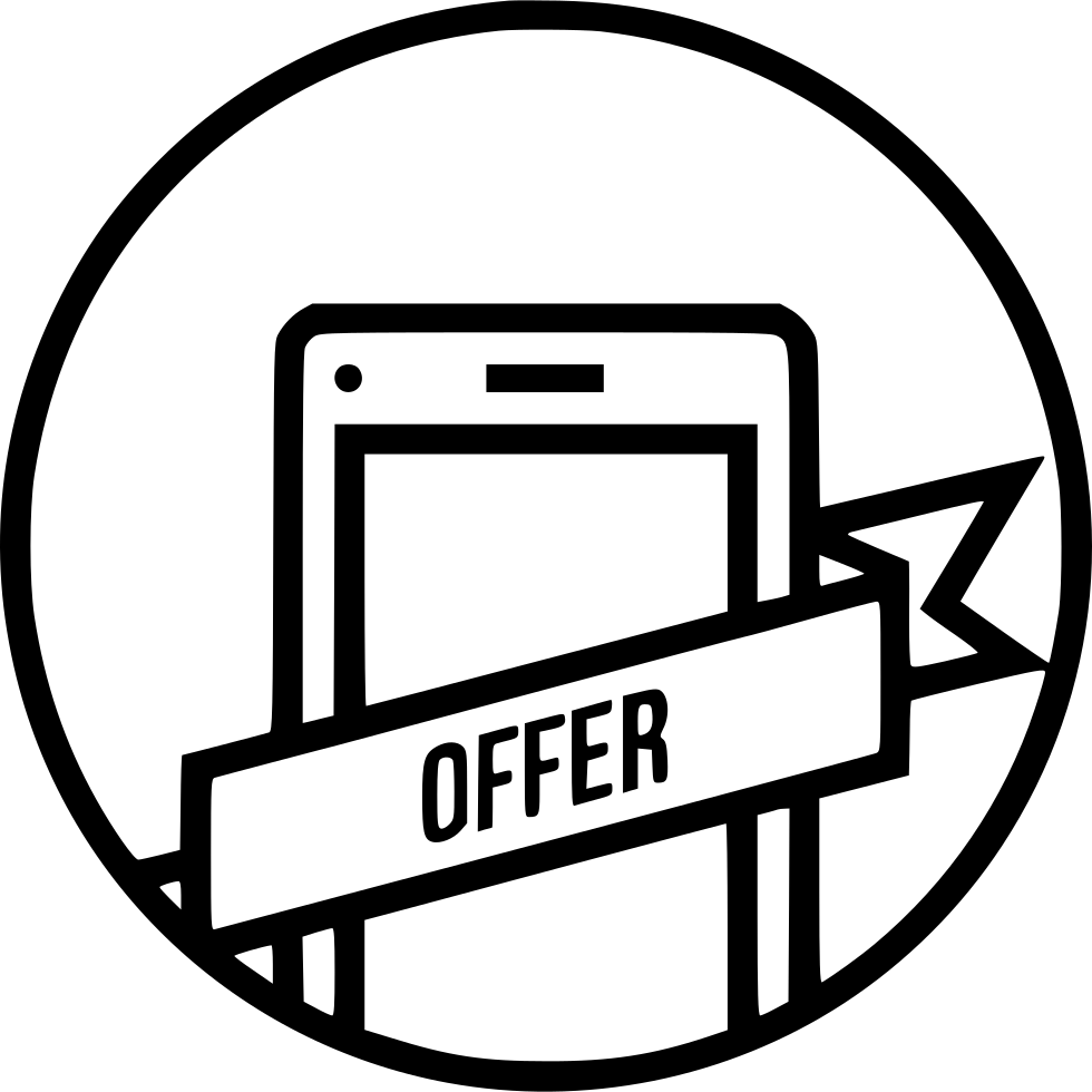 Offer Ribbon Mobile Online Tag Sticker Comments - Online Shopping Icon Png Clipart (980x980), Png Download