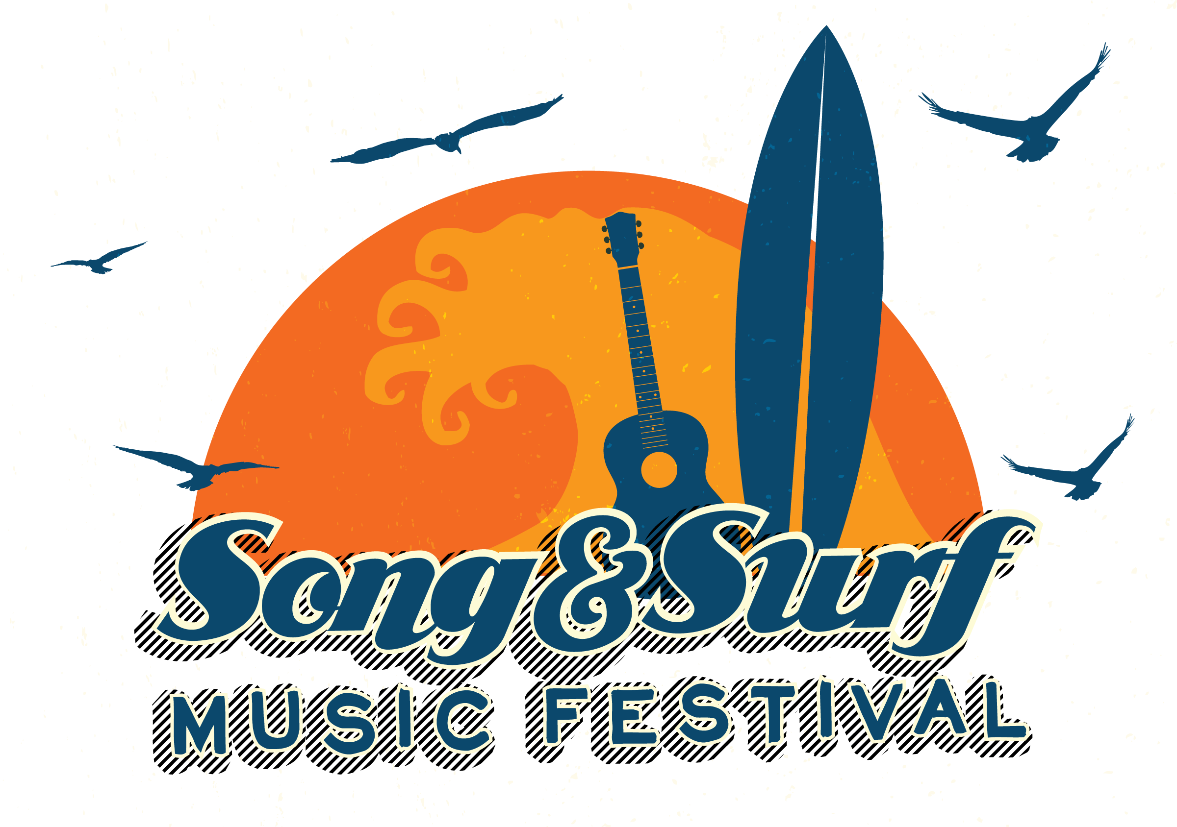 Songandsurf 2016 Logo 02 Nobg Song And Surf Music Festival - Graphic Design Clipart (2400x1688), Png Download