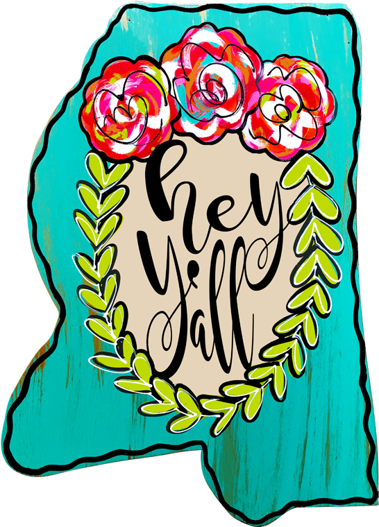 Mississippi Floral State Clipart (555x768), Png Download