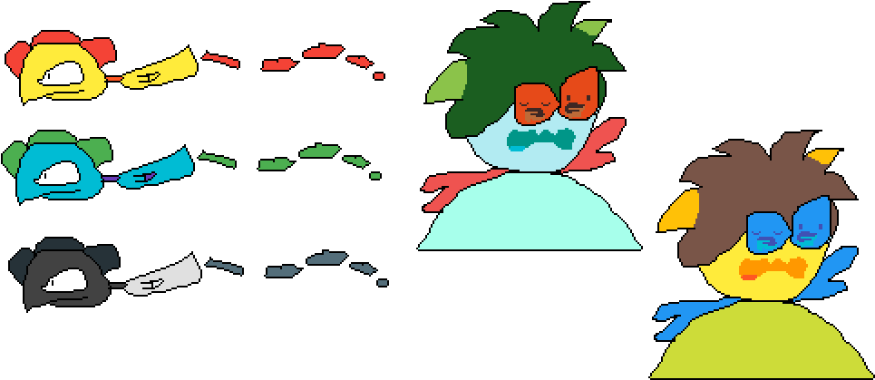 Random Alternate Pallets For Slate And Chilly - Cartoon Clipart (1000x440), Png Download