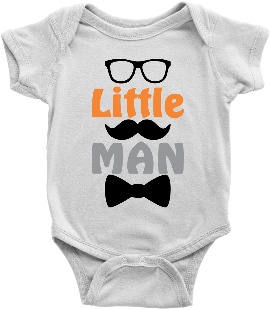Little Man Infant Bodysuit - Infant Bodysuit Clipart (1024x1024), Png Download