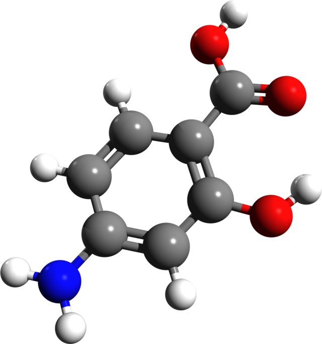 4-aminosalicylic Acid - Structure Clipart (640x685), Png Download
