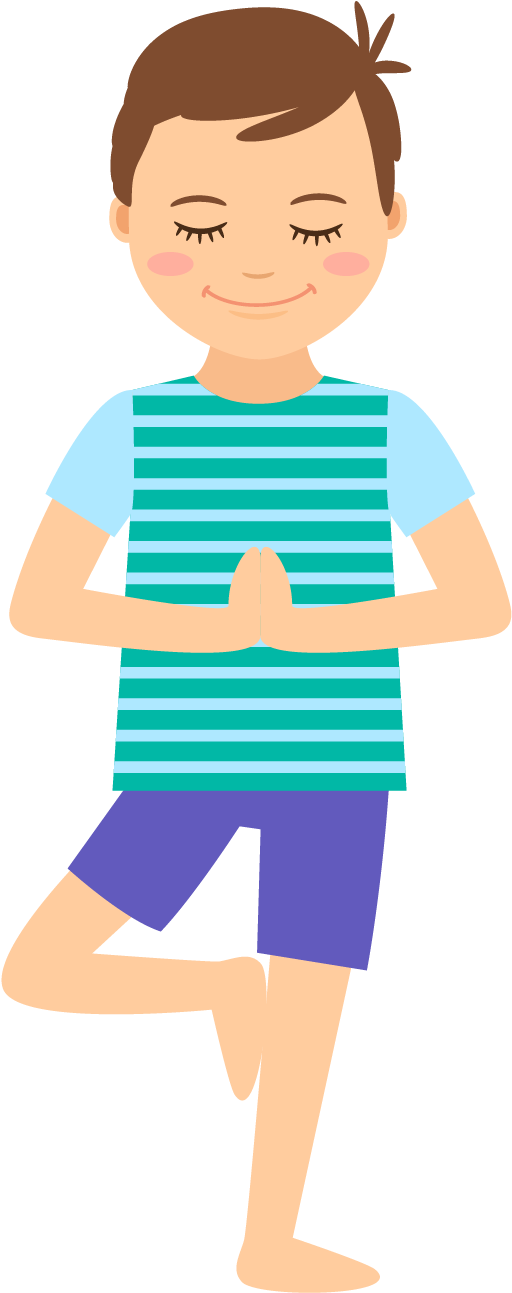 Balancing Poses Teach Children - Cartoon Clipart (568x1341), Png Download