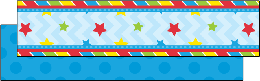 Tcr73254 Blue Chevron Stars Ribbon Runner Image Clipart (900x900), Png Download