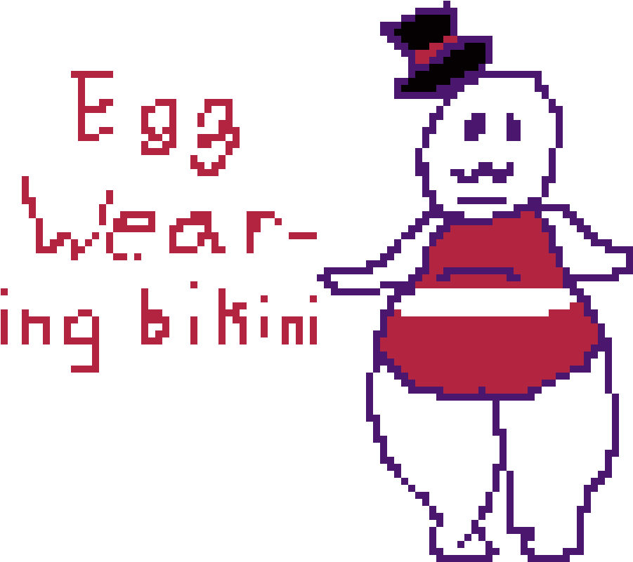 Egg Wearing A Bikini - Illustration Clipart (1010x830), Png Download