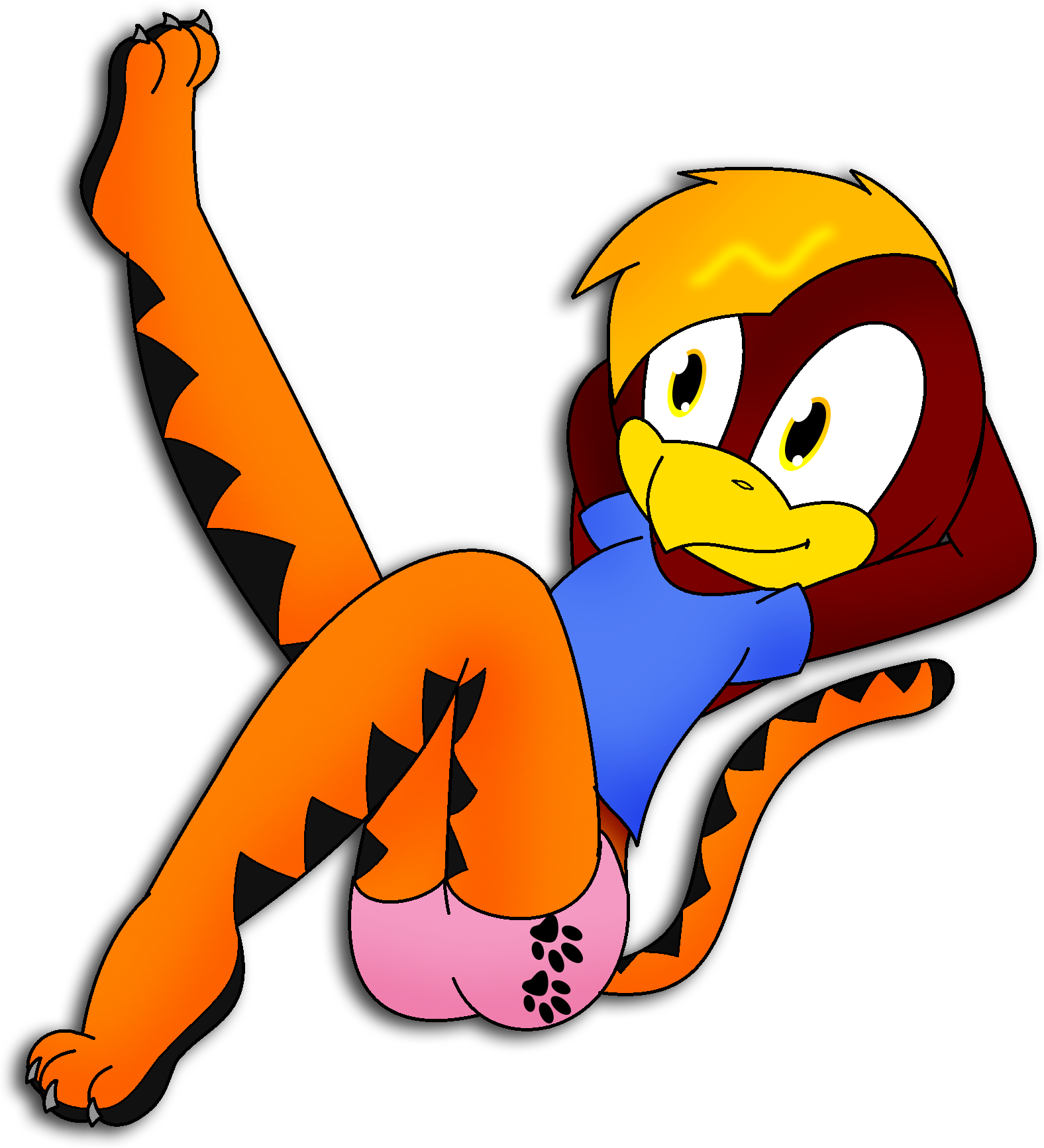 Craig Chillin In Pawprint Undies - Cartoon Clipart (1576x1733), Png Download